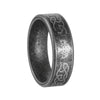Titanium Steel Ring Geometric Pattern Distressed Style Unisex Jewelry