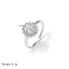 Titanium Steel Ring Geometric Pattern Electroplating Simple Style For Women
