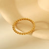 Titanium Steel Ring Geometric Style Gold Electroplated