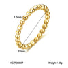 Titanium Steel Ring Geometric Style Gold Electroplated