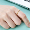 Titanium Steel Ring Geometric Style Gold Electroplated