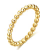 Titanium Steel Ring Geometric Style Gold Electroplated