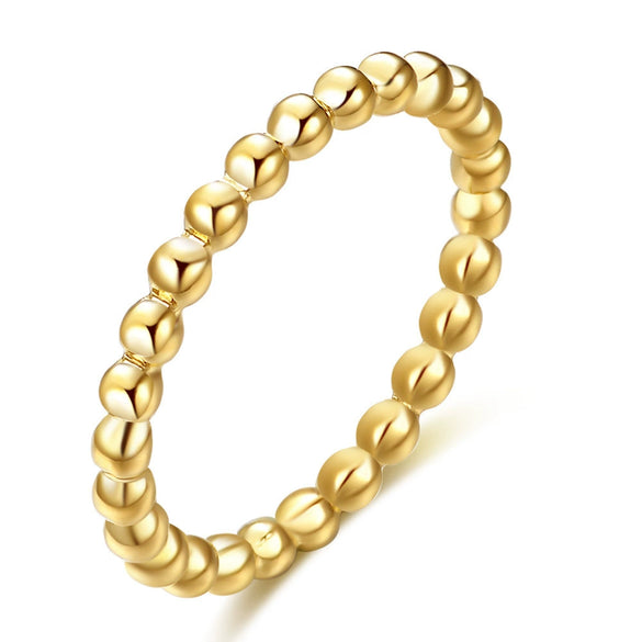 Titanium Steel Ring Geometric Style Gold Electroplated