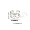 Titanium Steel Ring Leaves Love Hollow Design Geometric Electroplated Unisex