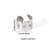 Titanium Steel Ring Leaves Love Hollow Design Geometric Electroplated Unisex