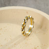 Titanium Steel Ring Light Luxury Style Geometric Electroplated Unisex Jewelry