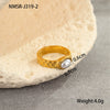 Titanium Steel Ring Light Luxury Style Geometric Electroplated Unisex Jewelry