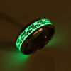 Titanium Steel Ring Luminous Dragon Pattern Electroplated Unisex Jewelry