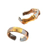 Titanium Steel Ring Natural Style Heart Shape Electroplated