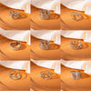 Titanium Steel Ring Open Type Unisex Electroplated With Heart Shape Flower Leaves Letters Numbers Text Design