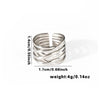 Titanium Steel Ring Open Type Unisex Electroplated With Heart Shape Flower Leaves Letters Numbers Text Design