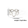 Titanium Steel Ring Open Type Unisex Electroplated With Heart Shape Flower Leaves Letters Numbers Text Design