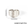 Titanium Steel Ring Open Type Unisex Electroplated With Heart Shape Flower Leaves Letters Numbers Text Design