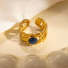 Titanium Steel Ring Plated With Gold Geometric U Shape Women's Style