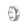 Titanium Steel Ring Rhombus Geometric Style Electroplated Unisex