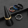 Titanium Steel Ring Rhombus Geometric Style Electroplated Unisex