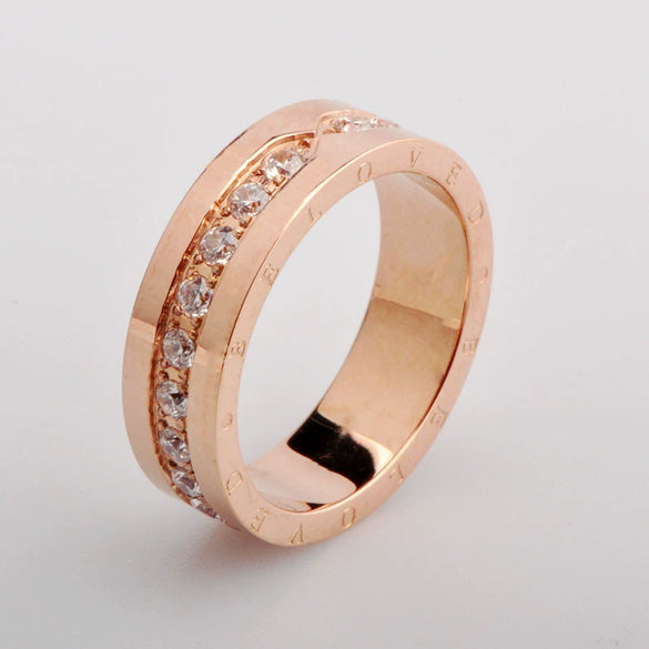 Titanium Steel Ring With Constellation Pattern Electroplated For Men And Women