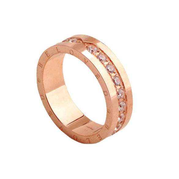 Titanium Steel Ring With Constellation Pattern Electroplated For Men And Women