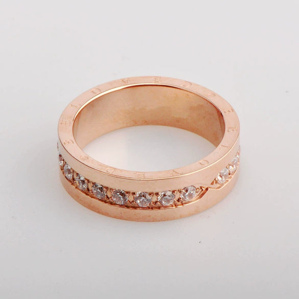 Titanium Steel Ring With Constellation Pattern Electroplated For Men And Women
