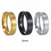 Titanium Steel Ring With Letters Numbers Text Pattern Electroplated Nonfading Step Sand Surface Matte Unisex