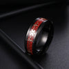 Titanium Steel Ring With Medical Logo Carbon Fiber Letters Numbers Text Pattern Dripping Glue Design Unisex