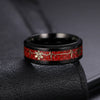 Titanium Steel Ring With Medical Logo Carbon Fiber Letters Numbers Text Pattern Dripping Glue Design Unisex