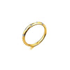 Titanium Steel Rose Gold Plated Arc Half Ring With Star Pattern For Women