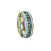 Titanium Steel Rotatable Chain Double Row Diamond U Shape Women's And Unisex Fashion Ring With Electroplating Treatment