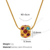 316L Stainless Steel Rotatable Diamondencrusted Pendant Earrings And Necklace Set Electroplated Minimalist Geometric Style