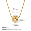 316L Stainless Steel Rotatable Diamondencrusted Pendant Earrings And Necklace Set Electroplated Minimalist Geometric Style