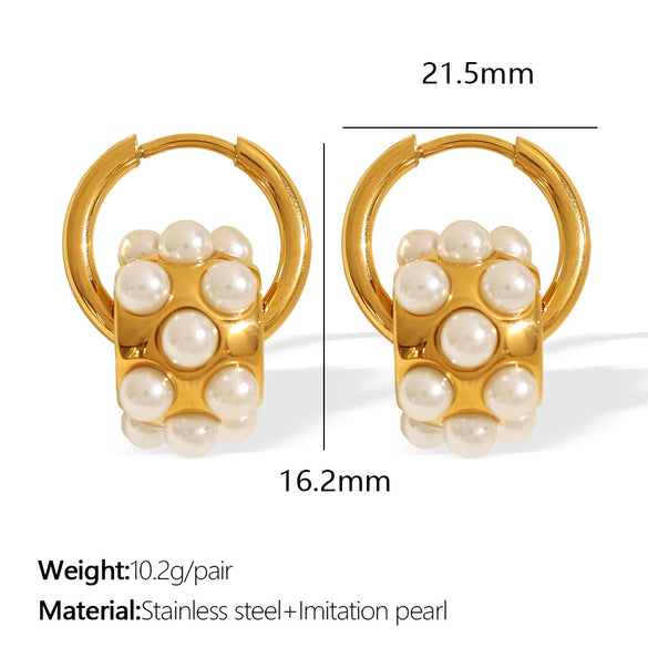 316L Stainless Steel Rotatable Diamondencrusted Pendant Earrings And Necklace Set Electroplated Minimalist Geometric Style