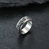 Titanium Steel Rotatable Polished Geometric Dragon Ring Gold Plated Spinner Ring For Men And Women