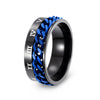 Titanium Steel Rotatable Ring With Letters Numbers Text Electroplating Unisex Hand Jewelry