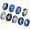 Titanium Steel Rotating Decompression Chain Ring Jewelry With Geometric Design
