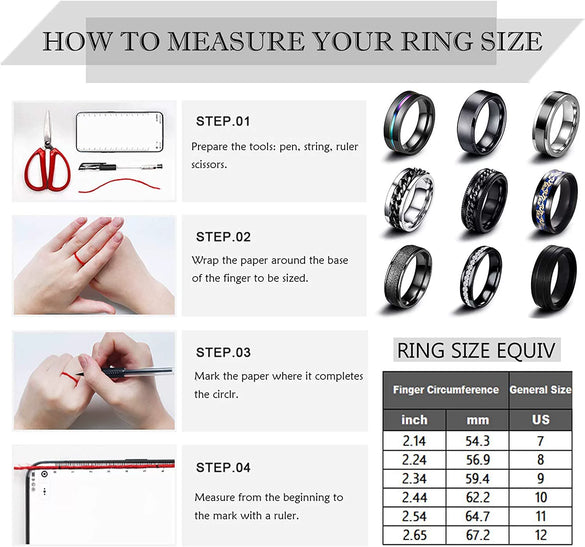 Titanium Steel Rotating Decompression Chain Ring Jewelry With Geometric Design