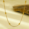 Titanium Steel Round Bead Clavicle Chain Necklace Electroplated Fashion Jewelry