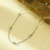 Titanium Steel Round Bead Clavicle Chain Necklace Electroplated Fashion Jewelry