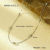 Titanium Steel Round Bead Clavicle Chain Necklace Electroplated Fashion Jewelry
