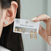Titanium Steel Round Bead Lotus Leaf Flower Earrings Electroplated Fashion Style For Women