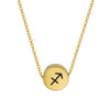 316L Stainless Steel Round Constellation Symbol Pendant Necklace For Women