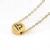316L Stainless Steel Round Constellation Symbol Pendant Necklace For Women