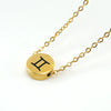 316L Stainless Steel Round Constellation Symbol Pendant Necklace For Women