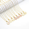 316L Stainless Steel Round Shell Constellation Necklace For Women With Vacuum Plating