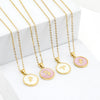 316L Stainless Steel Round Shell Constellation Necklace For Women With Vacuum Plating