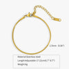 Titanium Steel Round Snake Bone Chain Electroplated Adjustable Hand Jewelry Geometric Style Bracelet For Women And Unisex