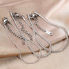 Titanium Steel Round Snake Bone Chain Electroplated Adjustable Hand Jewelry Geometric Style Bracelet For Women And Unisex