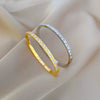 Titanium Steel Round Zircon Minimalist Retro Electroplated Bracelet