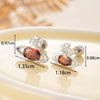 Titanium Steel Saturn Earrings With Zircon For Women