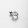 Titanium Steel Screw Rod Ear Bone Nail With Star Moon Butterfly Design For Women High Sense Niche Earrings With Zircon
