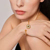 316L Stainless Steel Seawater Shells Elastic Cord Adjusting Opening Bracelet Electroplated Fashion Jewelry